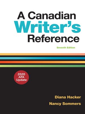 cover image of A Canadian Writer's Reference with 2020 APA Update